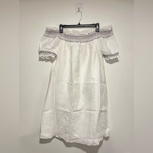 Cream Off-Shoulder Dress